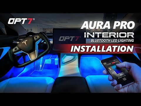 AURA PRO Universal Interior Ambient LED Lights: Easy Installation on Tesla Model - Video Guide