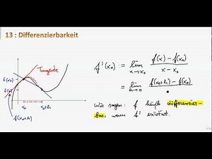 Mathe I, 13.1 : Differenzierbarkeit