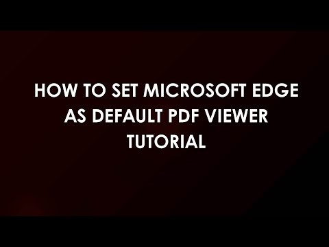 How To Set Microsoft Edge As Default Pdf Viewer Tutorial