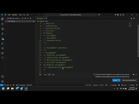 JavaScript Operators & Arrays (Beginner Class) | Push, Pop, Shift, Unshift, Splice + Basics