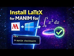 Install LaTeX MiKTeX for Manim on Windows Fix Equation Errors + Render Test Animation