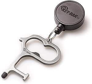 KEY-BAK Assure-A-Key Touchless Door Opener and Stylus with MID6 Belt Clip Retractable Keychain (0KBP-0234)