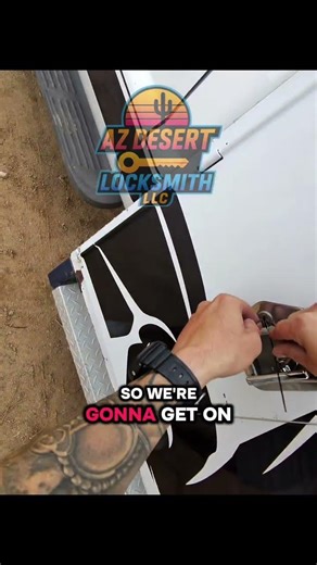 Service truck storage box lock pick - AZ Desert Locksmith LLC