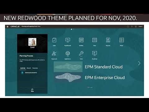 Overview: Preview Oracle Fusion Cloud EPM's new Redwood Theme