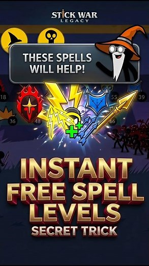 ​Free Spells Secret Trick in Stick War Legacy! 🤫🔮 #shorts