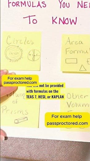 TEAS 7 Math Formulas you need to know for the ati teas exam. #TEAS7 #prenursing #atiteas #hesi