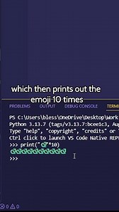 Emoji Multiplier in Python 🐍 | Python Trick #shorts