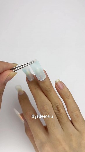 Goodbye short bitten nails, hello long gellae nails! So many of our customers who struggle with nail biting and have short nails use gellae to help them grow their nails long and healthy. The layer of thin durable gel actually protects your nails so you're not able to bite through it. #gelnailsathome #gelnailsticker #uvnaillamp #asmrsounds #nailbiting | Gellae