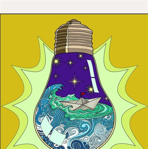 Digital Coloring Book Time 🎨 | Slow, Relaxing Coloring - Light bulb #coloring