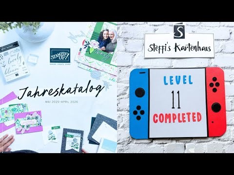 Geburtstagskarte für Jugendliche Konsole Zocker PlayStation Switch Punch Art Anleitung Stampin Up!