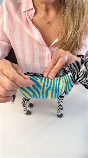Unique Wool Gifts on Instagram: "Needle felted zebra sculpture. Available in my shop . . #needlefelting #animalsculpture #woolsculpture #workinprogress #petcommission"