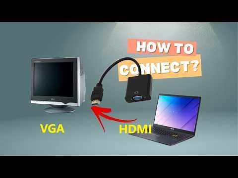 How to Connect HDMI Laptop to VGA Monitor or Projector: HDMI to VGA Converter