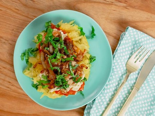 Spaghetti Squash "Lasagna" with Chicken Sausage