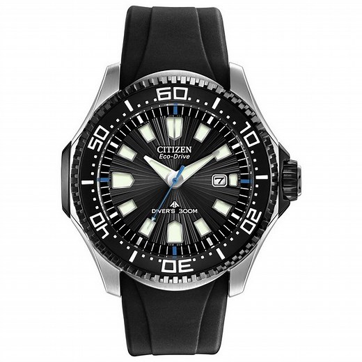 Buy Citizen Eco-Drive Men's Dive Black Silicone Strap Watch | Mens watches | Argos