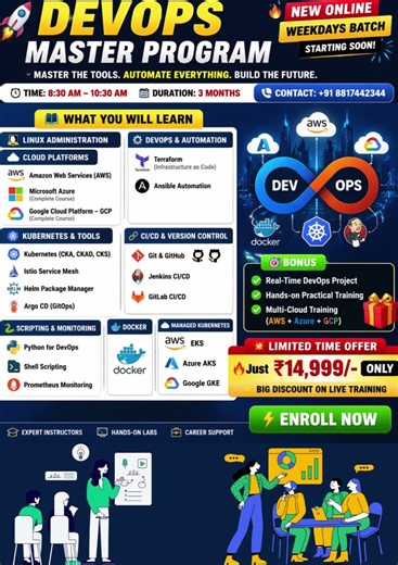 👉 🚀 DevOps Master Program 2026 | AWS + Kubernetes + Terraform | Just ₹14,999 #devops #kubernetes