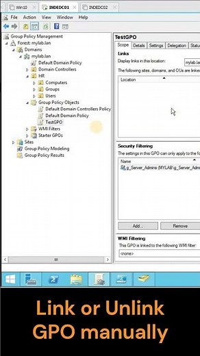 Link or Unlink GPO manually#techvideo #powershell #windowsserver #computer #activedirectory