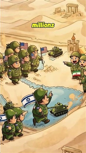 Mini World Powers Face Off 🌍✨ | Whimsical Middle East Map Illustration