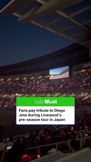Over 70,000 fans perform Diogo Jota’s chant during Liverpool’s pre-season tour of Japan 👏❤️ #news #sports #football #soccer #liverpool