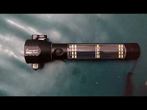 Linterna LED recargable por el sol y por USB