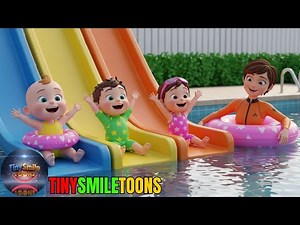 Me Too! Swimming Pool Fun 🏊‍♂️💦 | 3D Kids Slide & Splash Song 😍🌈 | Tinysmile Toons