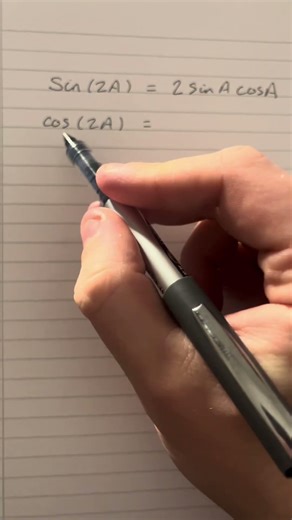 Sine and cosine double angle formula