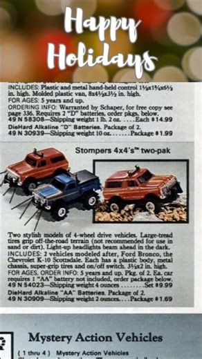 Day 6: Schaper Stompers 4x4 Toy Trucks "12 Days of Christmas Catalogs"