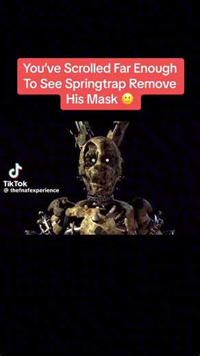 5.6K views · 303 reactions | Five nights at Freddy’s ~ You've Scrolled Far Enough To See Springtrap RemoveHis Mask . #FNAF_entertainment_FB #fnaffanart #fnaf #fivenightsatfreddys #viralreelsfb #fbreelsfypシ゚ credit: Bagos on youtube. | Five Nights At Freddy's Entertainment | Facebook