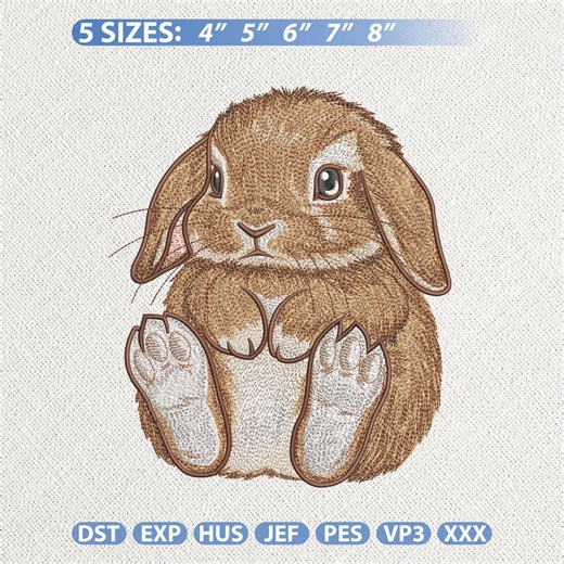 Baby Rabbit Embroidery Design, Easter Bunny Machine Embroidery File, Woodland Animal Nursery Decor Pattern - Etsy