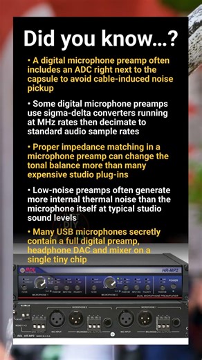 Digital microphone preamplifier: hidden limits, noise tricks and pro audio secrets