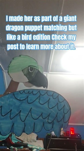 A new spix macaw puppet|| #dragonpuppets #dragon #birb #dragonmatching #paperdragonpuppet