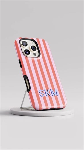 Custom Monogram Phone Case Personalized Stripes Aesthetic Shadow Initials iPhone 17 16 15 14 Pro Max Magsafe Pixel 10 9 Samsung S24 S23 S22 - Etsy