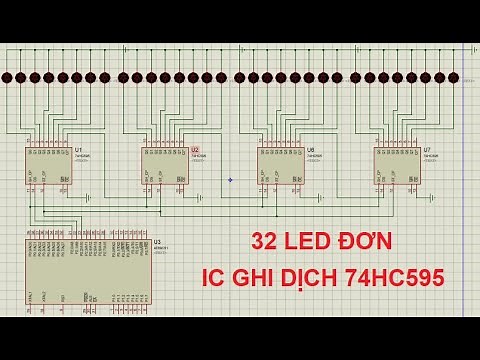 8051 | Bài 8 - Hướng dẫn điều khiển 32 LED ĐƠN dùng 74HC595