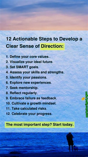 1.2K views | 12 Actionable Steps to Develop a Clear Sense of Direction: #knowledgeispower #knowledgesharing #growthmindset #followyourdreams #SmartDecisions #BuildYourFuture | Mark Sheril G. Gadingan | Facebook