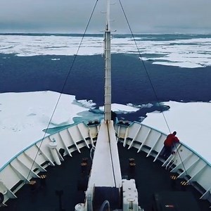 Arctic Ocean - Sept. 19, 2019 The icebreaker "Professor Molchanov" makes way through the ice of Laptev Sea. Scientific research; Low sea-ice cover in the Arctic | Cyclone Of Rhodes