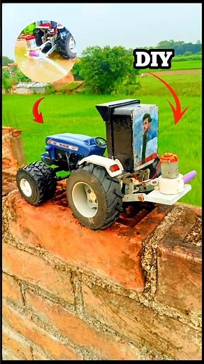 I Built a REAL Hydraulic Lift for Mini Tractor 😱🚜 | Powerful DIY Test | Water Pump setup #shorts