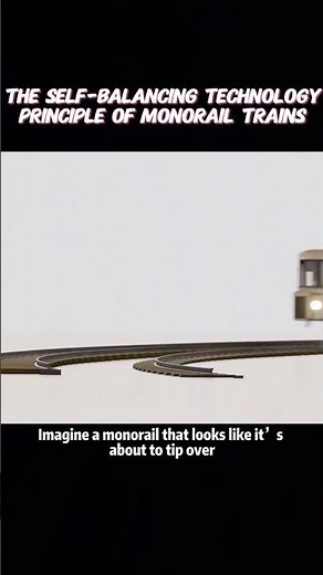 The self-balancing technology principle of monorail trains #science #knowledge #fyp