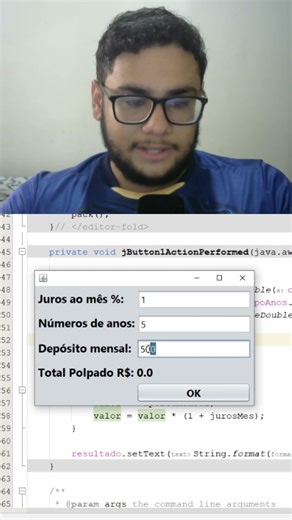 Calculadora de juros compostos com interface gráfica em Java