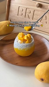 Mango Chia Seed Pudding recipe below ❤️ this was so good save this video for your next dessert idea This pudding only takes less than 30 mins to make and it’s super delicious this is not my original recipe I saw it from @two_plaid_aprons and it looked so good so l had to try it Recipe 1. Combine 14 fluid ounces (usually one can) of coconut milk with 5 tbsp of chia seeds and 2 tbsp honey. Mix and let it sit in the fridge for 20 mins 2. Blend mangoes to create mango purée and cut some mango slices