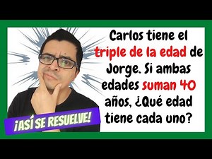 ⚡First Degree Equation Problems⚡ [AGE PROBLEMS] Beginner Level 🐣 EXAMPLE 1