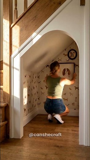 I Built a Secret Dog Room Under the Stairs 🐶