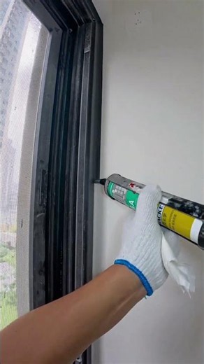 Clean Silicone Seal Around a Window Frame