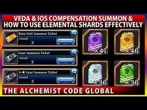How To Use Elemental Shards Effectively & iOS Compensation Summons (The Alchemist Code)