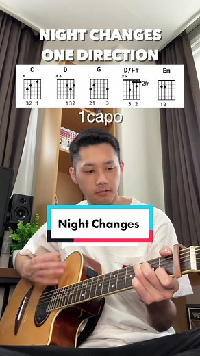 One Direction - Night Changes Guitar Tutorial