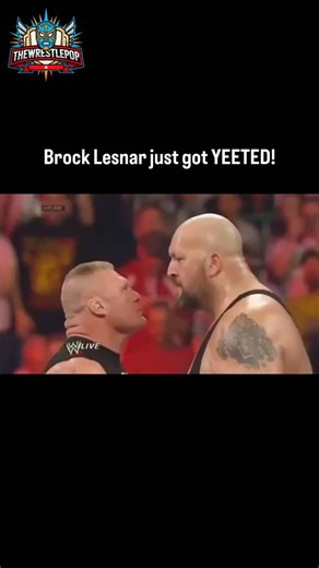 The Wrestle Pop on Instagram: "The post highlights a January 20, 2014, WWE Raw confrontation where Big Show, at 7 feet tall, hurls Brock Lesnar through the ropes onto the announce table, a comedic rarity since Lesnar rarely sells vulnerability. This segment hyped their Royal Rumble match, where Lesnar won by delivering 20 chair shots to Big Show's back, showcasing wrestling's balance of spectacle and storytelling in giant-vs-beast rivalries. Fans appreciate the clip's humor in Lesnar's over-the-