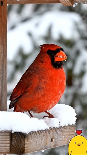 Cardinals and Winter Birds in the Snow Relaxing Beautiful Nature Scenes #shorts #birds