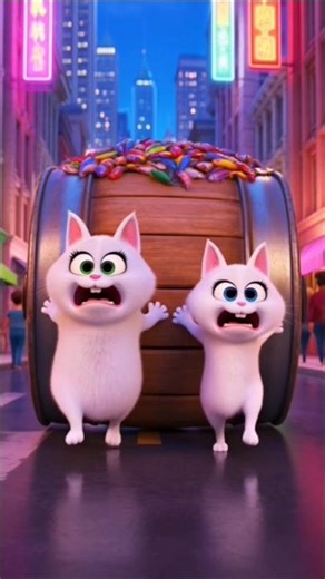 Fish Explosion in City! 🐟😂Colorful Fish Chaos! 🌈🐟3D Tiny Fun #funnycat