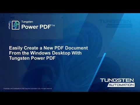 Create PDF from Windows Desktop with Power PDF
