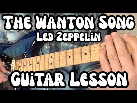 THE WANTON SONG Guitar Lesson LED ZEPPELIN w/ Tabs