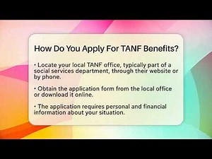 How Do You Apply For TANF Benefits? - Making Politics Simple