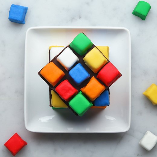 6M views · 20K reactions | If you can't solve a rubik's cube... just eat it!!  Get the recipe: https://tasty.co/recipe/rubiks-cube-cake | Tasty | Facebook